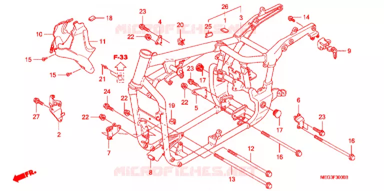CADRE Honda MOTO 750 SHADOW 2004  VT750C4