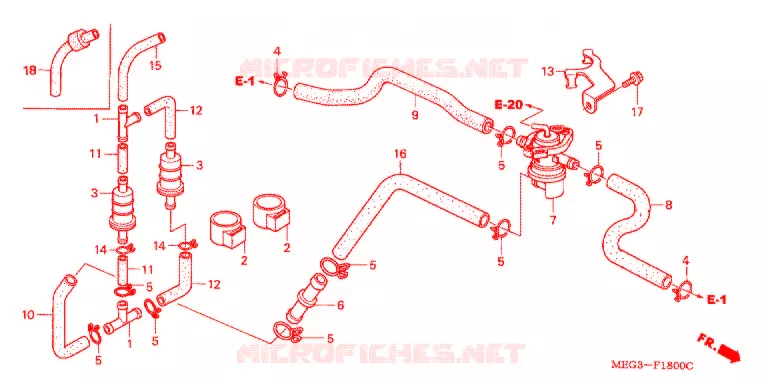 COMMANDE INJECTION D'AIR SOUPAPE Honda MOTO 750 SHADOW 2004  VT750C4