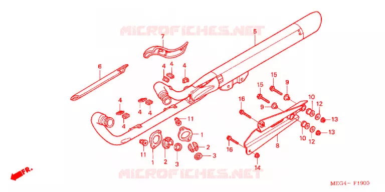 SILENCIEUX D'ECHAPPEMENT Honda MOTO 750 SHADOW 2004  VT750C4