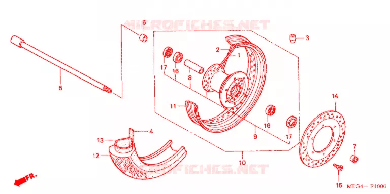 ROUE AVANT Honda MOTO 750 SHADOW 2007  VT750C7