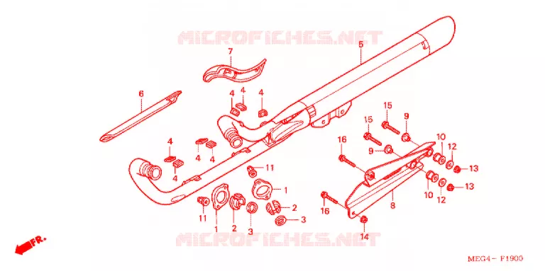 SILENCIEUX D'ECHAPPEMENT Honda MOTO 750 SHADOW 2007  VT750C7
