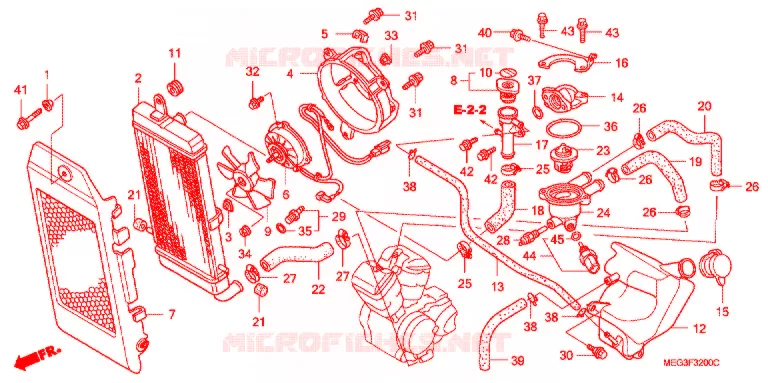 RADIATEUR Honda MOTO 750 SHADOW 2007  VT750C7