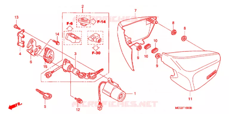 COUVERCLES LATERAUX Honda MOTO 750 SHADOW 2007  VT750C7