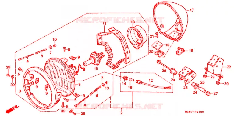 PHARE Honda MOTO 600 SHADOW 1999  VT600CX