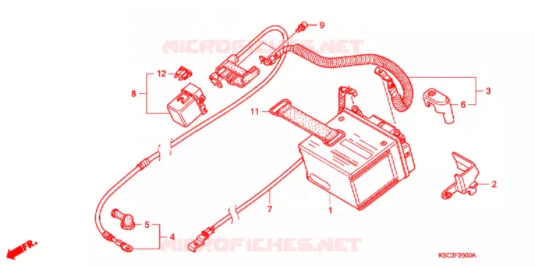BATTERIE Honda MOTO 250 CRF 2007  CRF250X7