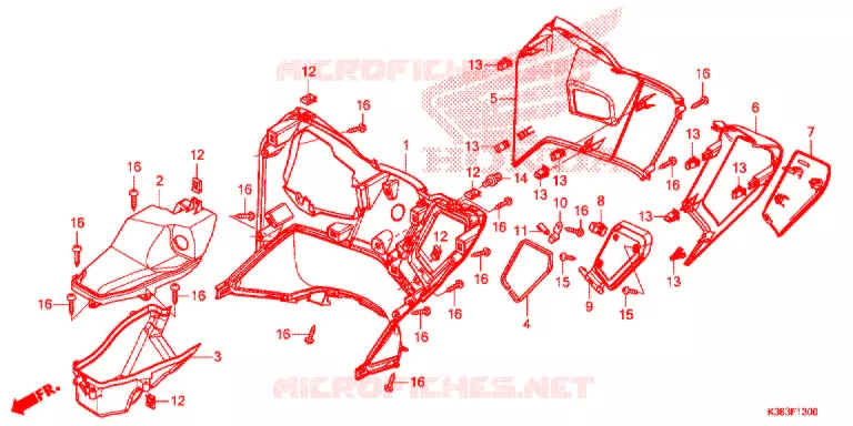 PROTEGE JAMBES Honda SCOOTER 150 PCX 2015  WW150G