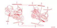 AUTOCOLLANTS pour Honda GL 1800 GOLD WING ABS NAVI AIRBAG 2016
