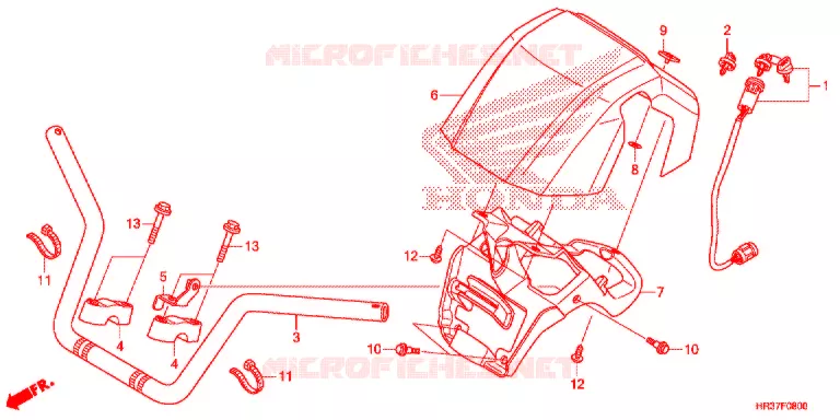 GUIDON Honda ATV 420 FOURTRAX 2016  TRX420FM1G