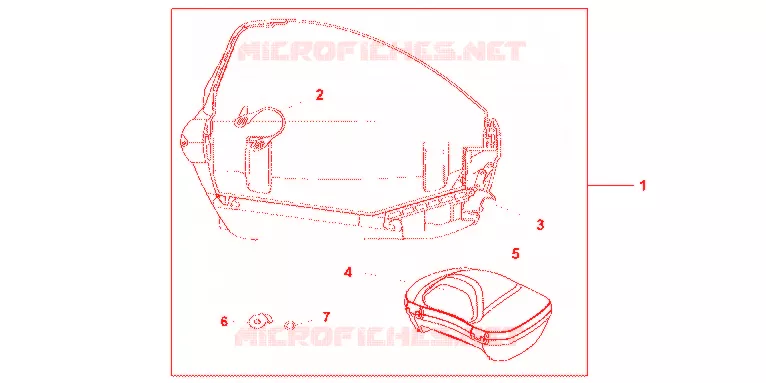 TOP CASE *NHA66P* Honda SCOOTER 400 SILVERWING 2013  FJS400A9