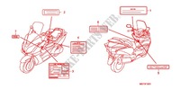 ETIQUETTE DE PRECAUTIONS (FJS400D9/FJS400A) (1) pour Honda SILVER WING 400 ABS 2011