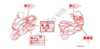 ETIQUETTE DE PRECAUTIONS (FJS400D9/FJS400A) (2) pour Honda SILVER WING 400 ABS 2011