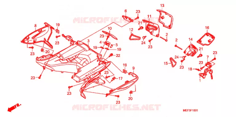 PROTEGE JAMBES (FJS400D9/FJS400A) Honda SCOOTER 400 SILVERWING 2009  FJS400A9