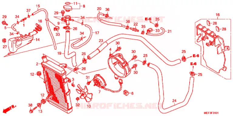 RADIATEUR (FJS400D9/FJS400A) Honda SCOOTER 400 SILVERWING 2011  FJS400A9