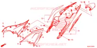 COUVERCLES LATERAUX   ARRIERES pour Honda CB 500 F ABS WHITE 2014