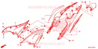 COUVERCLES LATERAUX   ARRIERES pour Honda CB 500F ABS WHITE 2014