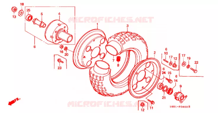 ROUE AVANT Honda MOTO 50 MONKEY 1992  Z50JN_VII_M