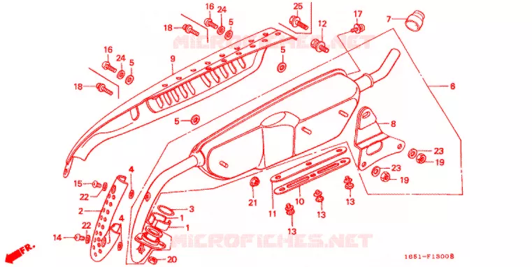 SILENCIEUX D'ECHAPPEMENT Honda MOTO 50 MONKEY 1992  Z50JN_VII_M