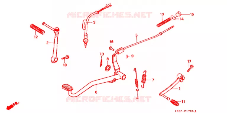 PEDALE - KICK Honda MOTO 50 MONKEY 2000  Z50JY_M