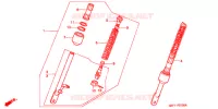 AMORTISSEUR AVANT pour Honda GORILLA 50 GREEN 2002