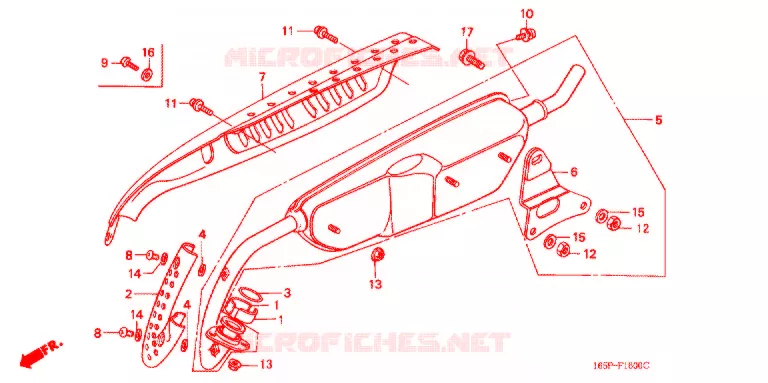 SILENCIEUX D'ECHAPPEMENT Honda MOTO 50 MONKEY 2003  Z50J3_M