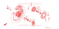 ROUE ARRIERE pour Honda NX 250 1989