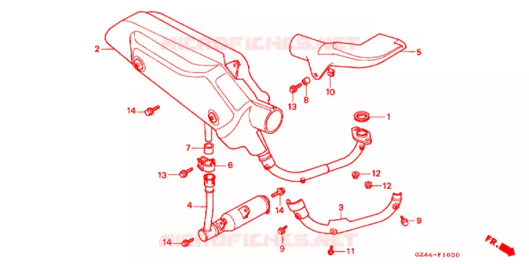 SILENCIEUX D'ECHAPPEMENT Honda MOTO 90 CUB 1992  EZ90N