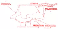 AUTOCOLLANTS (1) pour Honda FUSION 250 1994