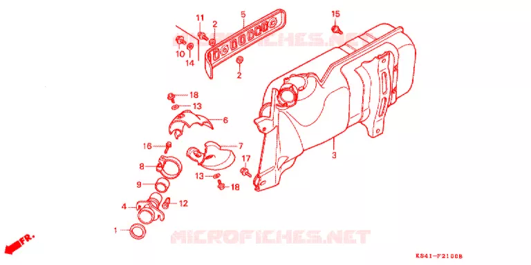 SILENCIEUX D'ECHAPPEMENT Honda SCOOTER 250 FUSION 1994  CN250P