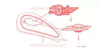 AUTOCOLLANTS pour Honda STEED 600 VLX Without speed warning light. Taylor bar handle 1993