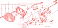 FEU ARRIERE pour Honda STEED 600 VLX Without speed warning light. Taylor bar handle 1993