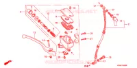 MAITRE CYLINDRE DE FREIN AVANT pour Honda STEED 600 VLX Without speed warning light. Taylor bar handle 1993