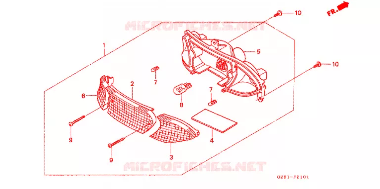 FEUX ARRIERE (SZ50P/R/T) Honda SCOOTER 50 TACT 1993  SZ50P_II