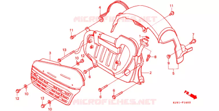 SILENCIEUX D'ECHAPPEMENT -  (CH125H/N/P/R) Honda SCOOTER 125 SPACY 1994  CH125R