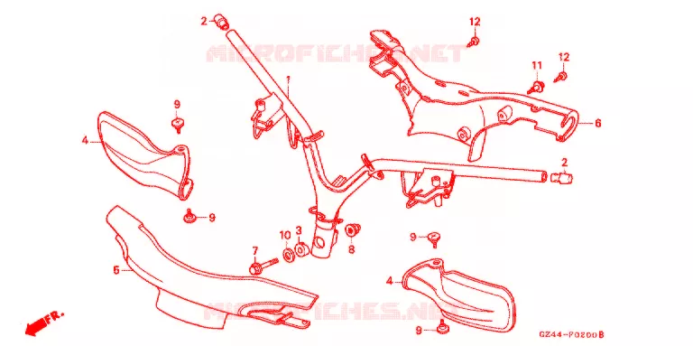 REVETEMENT DE GUIDON Honda MOTO 90 CUB 1994  EZ90R