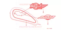 AUTOCOLLANTS pour Honda STEED 600 VLX Without speed warning light. Taylor bar handle 1994
