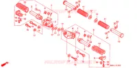 REPOSE PIED pour Honda STEED 600 VLX Without speed warning light. Taylor bar handle 1994
