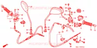 COMMODO   LEVIER   CABLE (2) pour Honda 50 LIVE DIO ZX, front brake disk 1994