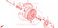 ROUE AVANT (2) pour Honda 50 LIVE DIO ZX, front brake disk 1994