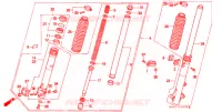 FOURCHE pour Honda XL 250 DEGREE 1995