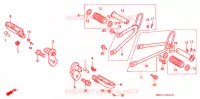 REPOSE PIED pour Honda XL 250 DEGREE 1995