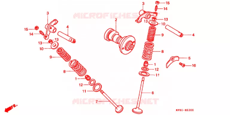 ARBRE A CAMES - SOUPAPE Honda MOTO 230 SL 1997  SL230V