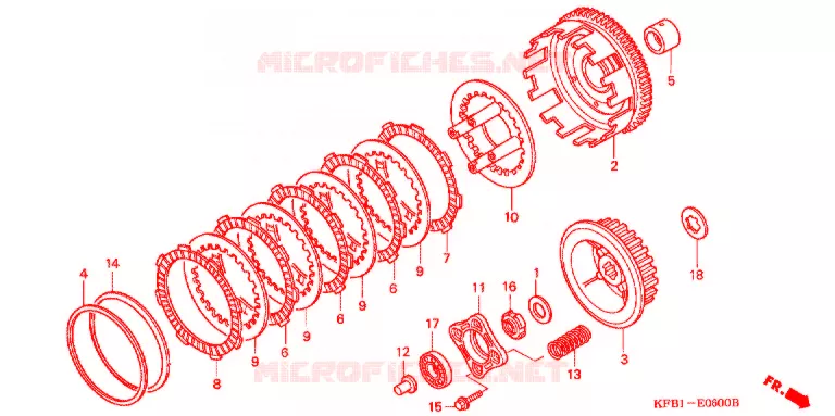 EMBRAYAGE Honda MOTO 230 SL 1997  SL230V
