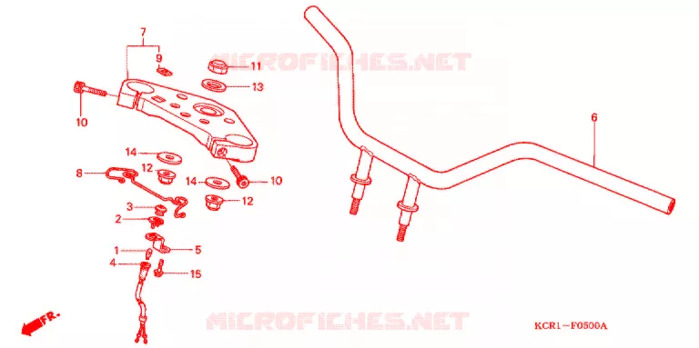GUIDON - TE DE FOURCHE Honda MOTO 250 MAGNA 1997  VT250CV_II
