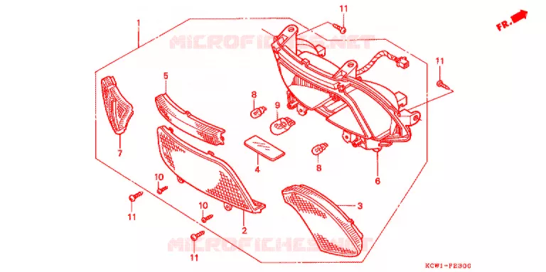 FEUX ARRIERE Honda SCOOTER 125 SPACY 2000  CHA125W