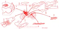 AUTOCOLLANTS (2) pour Honda AFRICA TWIN 750 1996