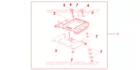 SUPPORT   PLATINE DE TOP CASE pour Honda CBF 600 CARENEE ABS 2010