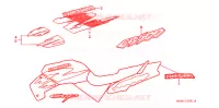 AUTOCOLLANTS (2) pour Honda CB 500 1998