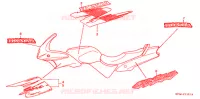 AUTOCOLLANTS (3) pour Honda CB 500 50HP 1999