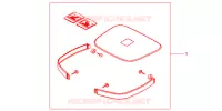 GARNITURES TOP CASE BRUT pour Honda CB 500 2000