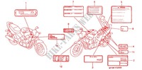 ETIQUETTE DE PRECAUTIONS pour Honda CB 500 S 2000